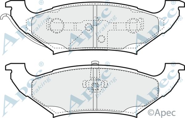 APEC BRAKING stabdžių trinkelių rinkinys, diskinis stabdys PAD1069